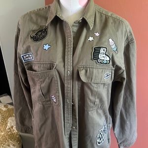 Tennie weenie Long army jacket with patches